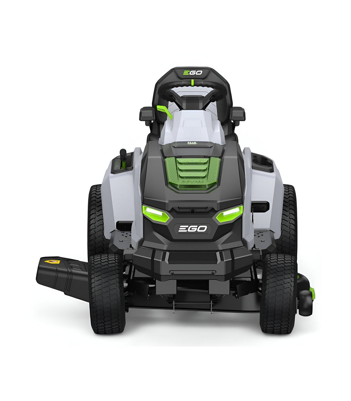 EGO TR4201E Akku-Aufsitzrasenmäher-Set, 107 cm Schnittbreite, 6 x 10-Ah-Akkus und Schnellladegerät