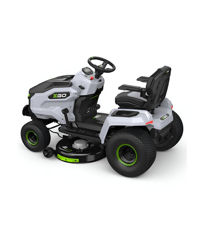 EGO TR4201E Akku-Aufsitzrasenmäher-Set, 107 cm Schnittbreite, 6 x 10-Ah-Akkus und Schnellladegerät