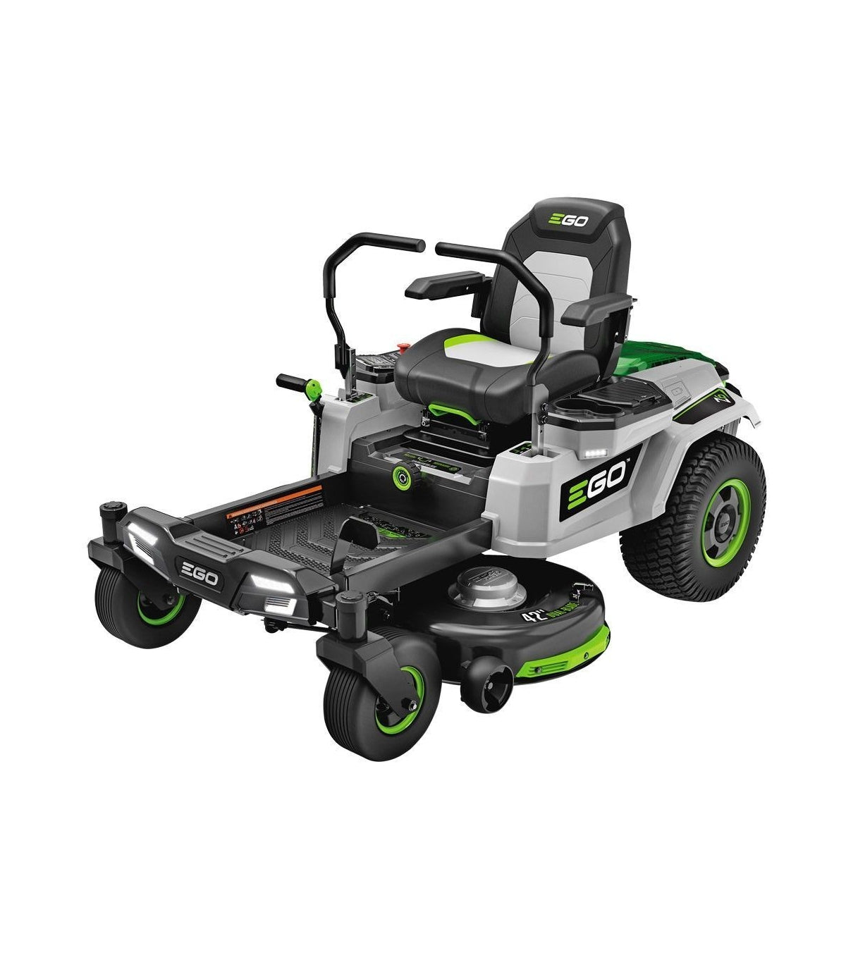 Aufsitzmäher-Komplettset mit Nullwendekreis, 107 cm Schnittbreite, inklusive 6 x 10-Ah-Akkus und 1600-W-Ladegerät, EGO ZT4201E