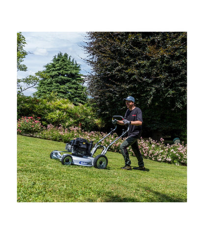 Selbstfahrender Rasenmäher 53 cm – 3000 m², Mulchfunktion, Kawasaki-Motor 179 cm³, Elektrostarter, 2 Vorwärtsgänge – PM53A-KW